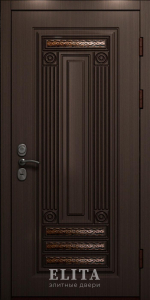 Дверь в квартиру №50 с отделкой массив дуба