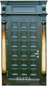 Дверь в квартиру №12 с отделкой массив дуба