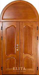 Арочная дверь №22 с отделкой массив дуба