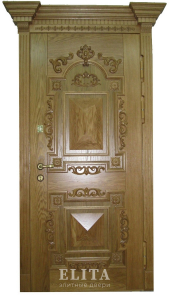 Дверь в квартиру №17 с отделкой массив дуба