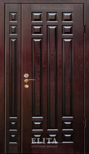 Парадная дверь в дом №119 с отделкой мдф шпон