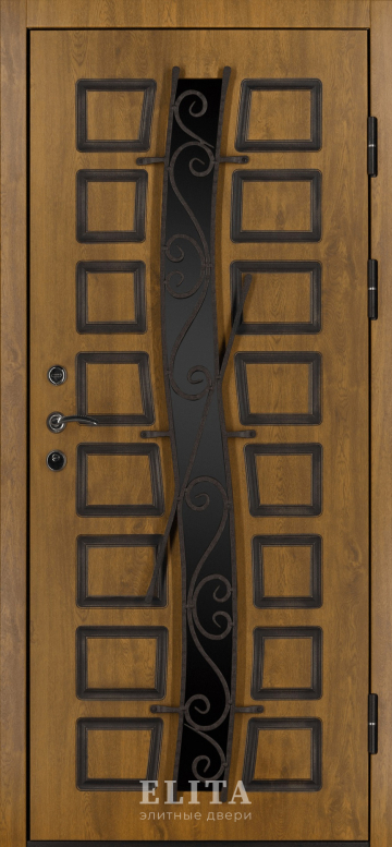 Дверь в квартиру №81 с отделкой массив дуба
