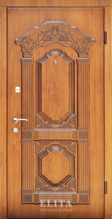 Дверь в квартиру №35 с отделкой мдф шпон