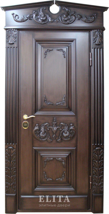 Дверь в квартиру №22 с отделкой массив дуба