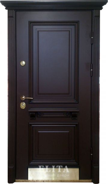 Дверь в квартиру №21 с отделкой массив дуба