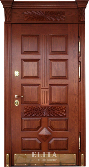 Дверь в квартиру №16 с отделкой массив дуба